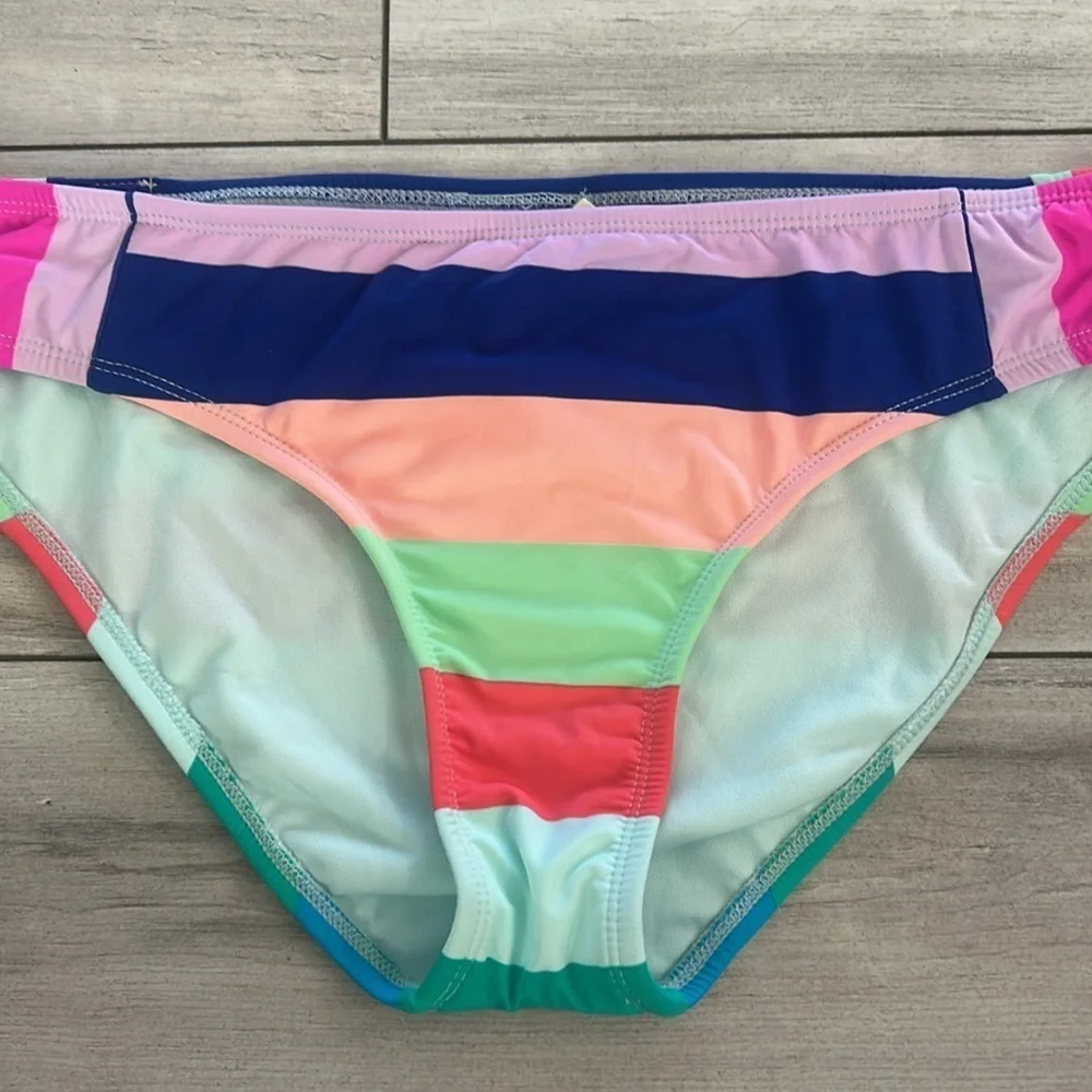 Hobie striped multi swim bikini bottoms size XL NWOT